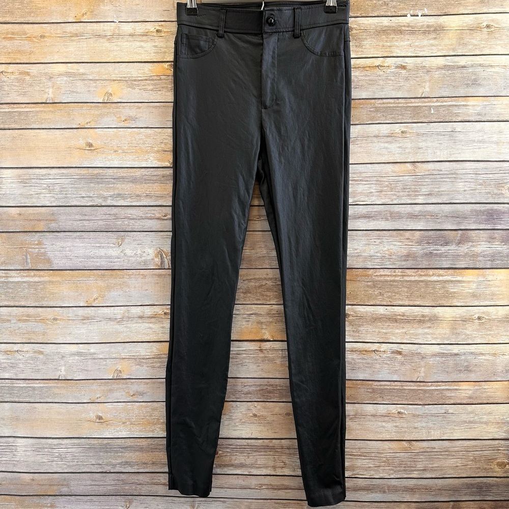 Zara Pants Women’s Size Small Black Faux Leather Skinny Ankle Zip